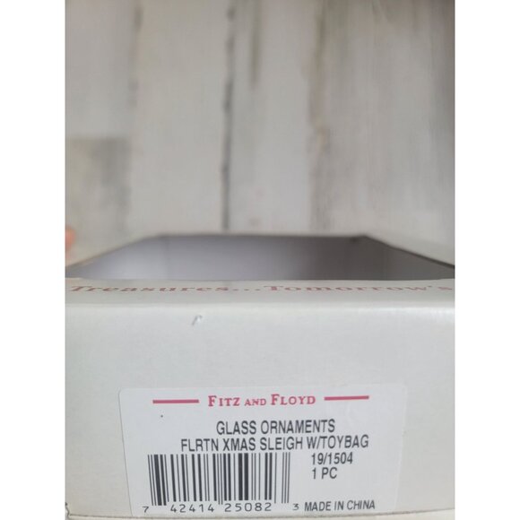 Fitz Floyd teddy bear slave long glass ornament Xmas - Picture 7 of 7